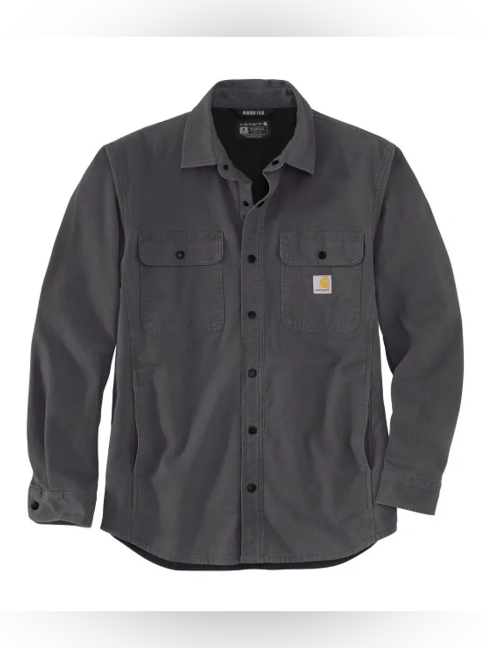NWT Carhartt Rugged Flex Relaxed Fit Canvas Fleece Lined Shirt Jacket Size XL